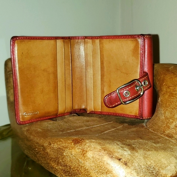 Coach Wallet Red Leather - Picture 3 of 9